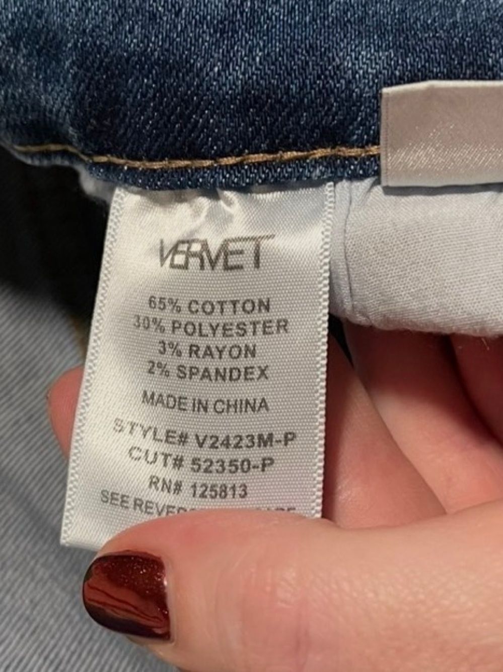 Vervet High Rise Skinny Jeans Women’s Plus Size Light Wash Stretch Denim SIZE 16 - Picture 9 of 11